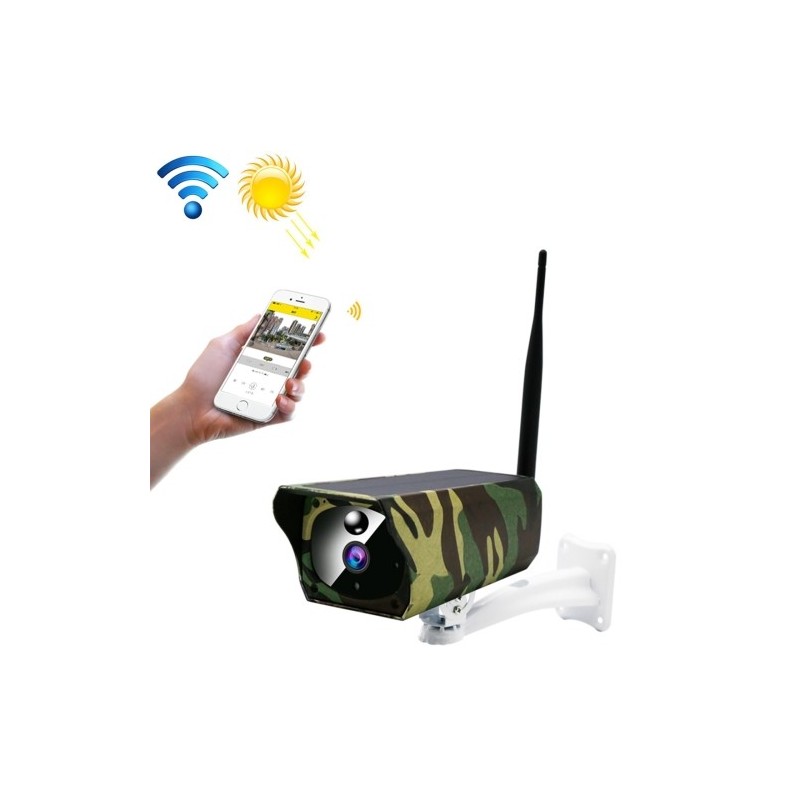 Caméra camouflage solaire IP Wi-Fi extérieure HD 1080P, détecteur de  mouvement PIR, vision nocturne et Notifications Push, 64 Go